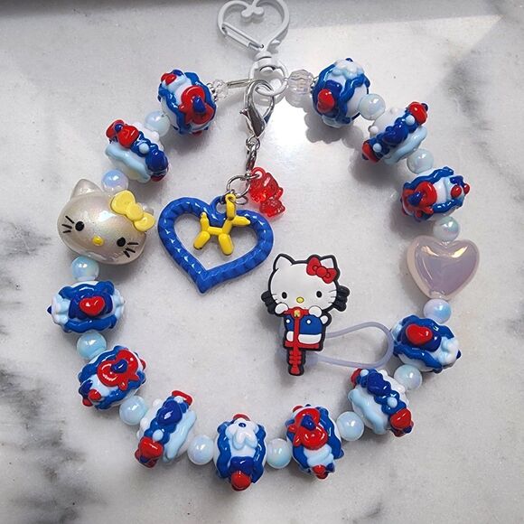 Stanley Straw Cover & Keychain, Phone Charm, Purse /Bag Clip Charm,  Hello Kitty - Picture 7 of 11